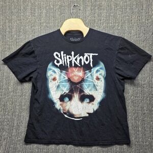 Slipknot T-Shirt Men's XL Black Pentagram Heads Graphic Band Tee 2023 Bravado